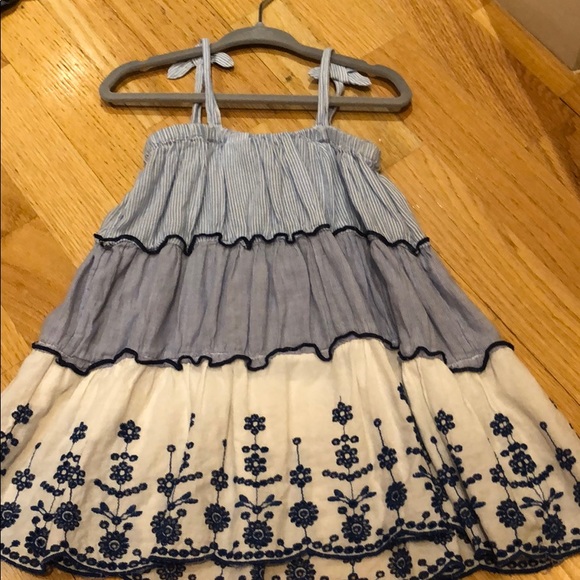 Zara Blue and White Baby Girl Floral dress - Picture 6 of 6